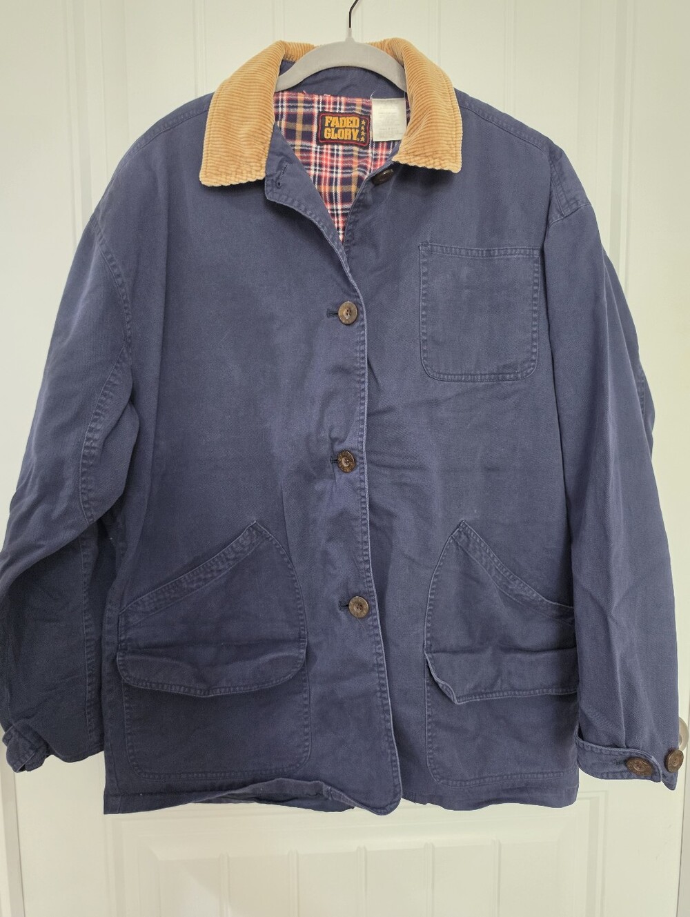 Faded Glory Navy Barn Chore Coat Womens Size Small